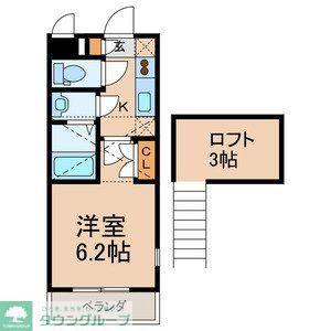 エステート新松戸24(1K/2階)の間取り写真