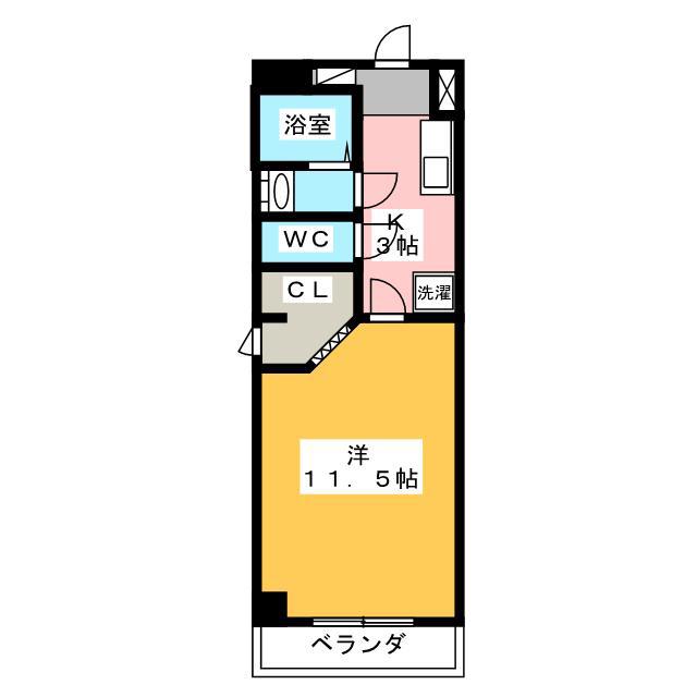 モンレーヴ葵東II(1K/1階)の間取り写真