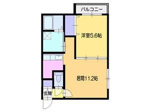 CLASS.K(1LDK/5階)の間取り写真