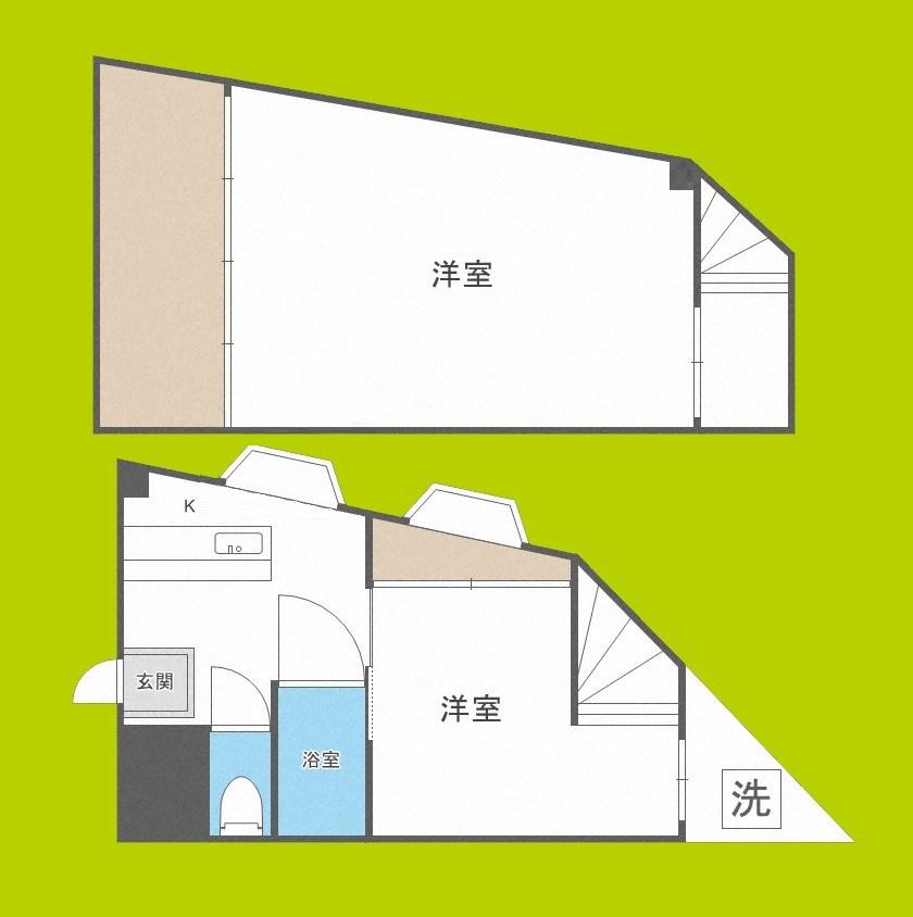 エクトII(2DK/6階)の間取り写真