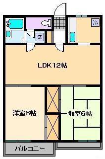 パークサイド神山(2LDK/2階)の間取り写真