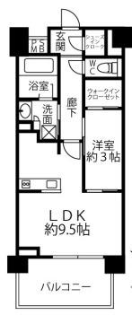 クリオラベルヴィ横濱サウス(1LDK/11階)の間取り写真