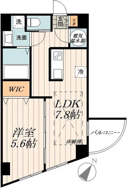 田澤BL西新宿(1LDK/5階)の間取り写真