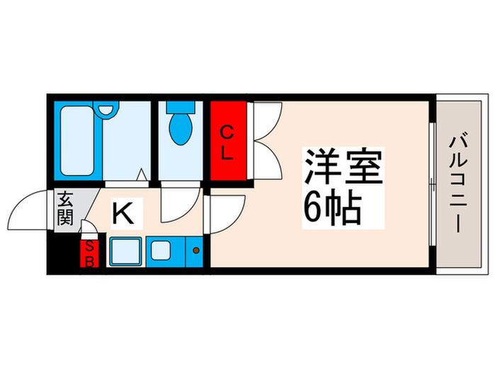 GRANDIR田端(1K/3階)の間取り写真