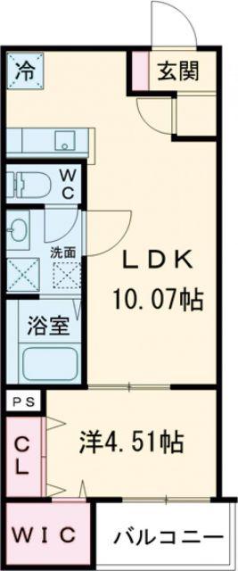 FSTYLE高見の里2号館(1LDK/1階)の間取り写真