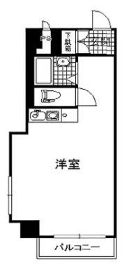ベルバン赤坂(ワンルーム/2階)の間取り写真