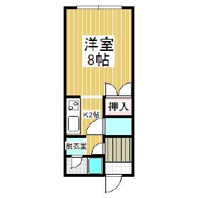 フジパレス(1K/1階)の間取り写真