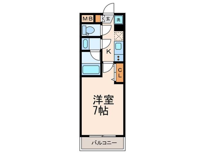 REILIS FUTAKO-SHINCHI T F(1K/5階)の間取り写真