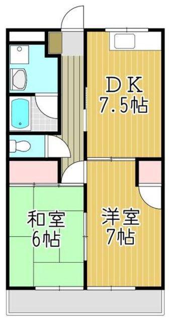 メゾンK(2DK/1階)の間取り写真