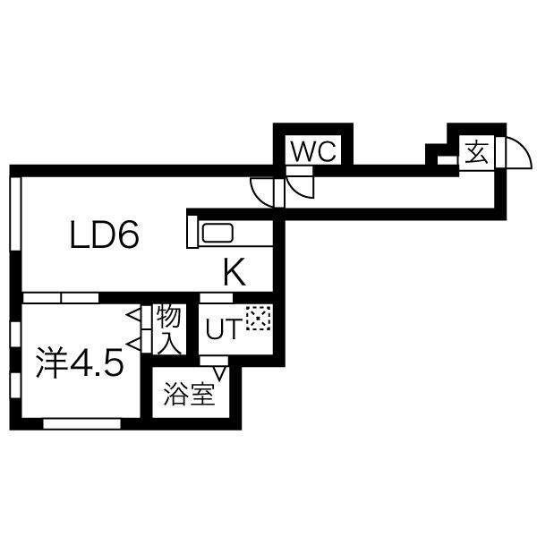 オーガスタ13(1LDK/2階)の間取り写真