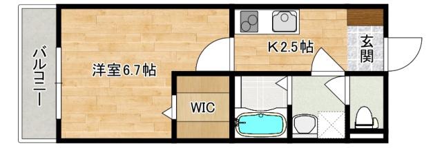I JIGOZEN(1K/2階)の間取り写真