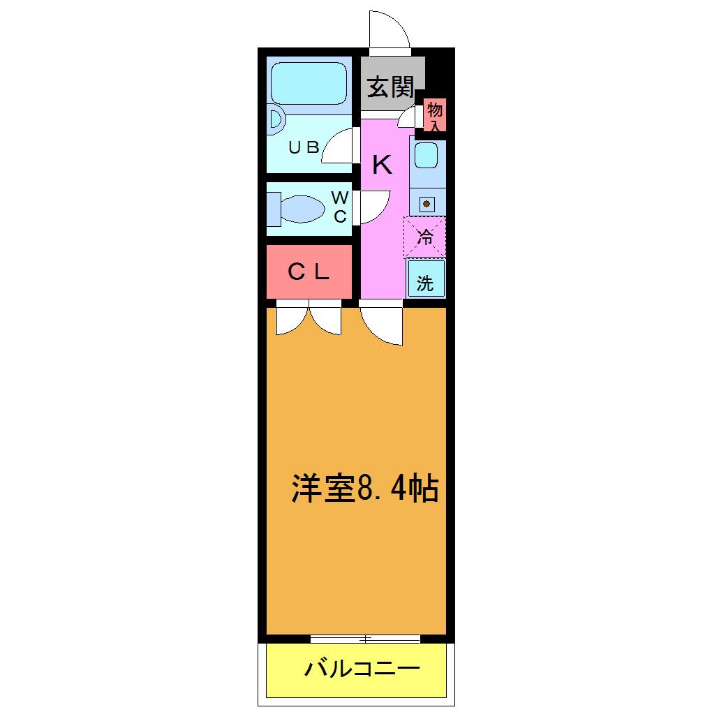 クレオ舞浜Ⅱ(1K/1階)の間取り写真