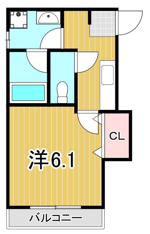 石垣コーポ(1K/1階)の間取り写真