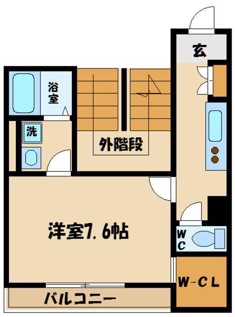 REVE(1K/3階)の間取り写真