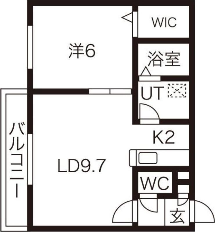 メゾンアヴェニュードゥ(1LDK/2階)の間取り写真
