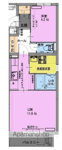 ラフィーナパレス宮崎東(1LDK/2階)の間取り写真