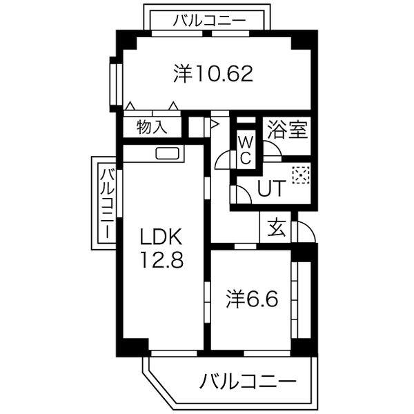 サンマンション八光(3LDK/3階)の間取り写真
