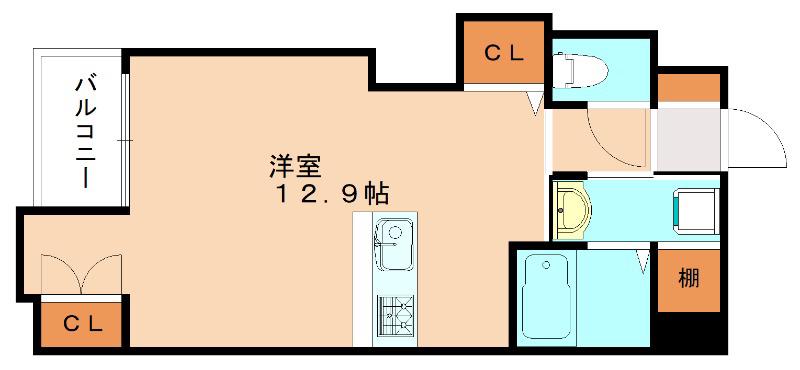 LUMINOUS AI清水(ワンルーム/4階)の間取り写真