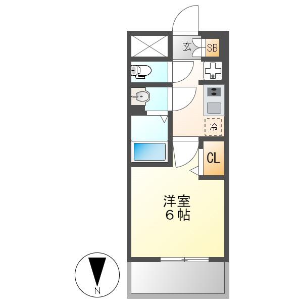 プレサンス大須観音フィエスタ(1K/11階)の間取り写真