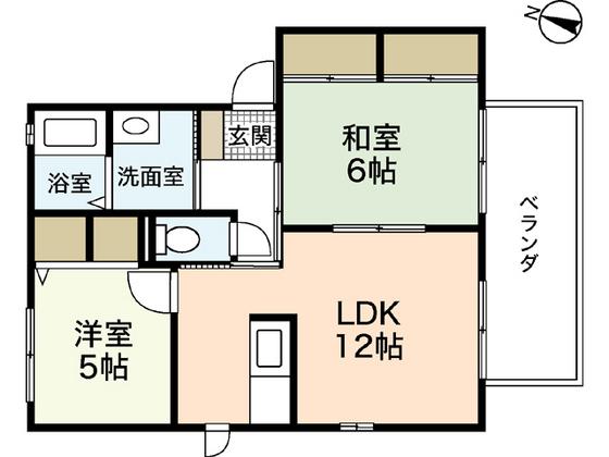 シンフォニーM C棟(2LDK/2階)の間取り写真