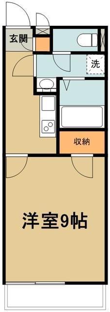 クレイノグローリアIV(1K/1階)の間取り写真