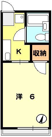 シティハイムコアラ(1K/2階)の間取り写真