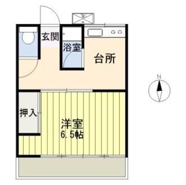 フジコーポ(1K/2階)の間取り写真