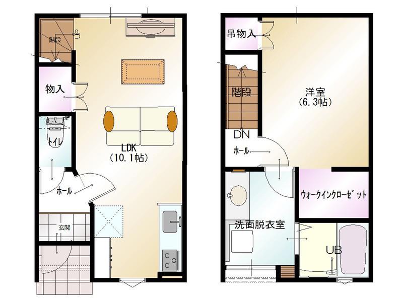 ザ・ベラ(1LDK/1階)の間取り写真