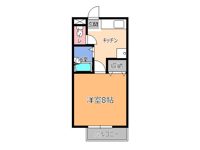 サンガーデンイママンA(1K/1階)の間取り写真