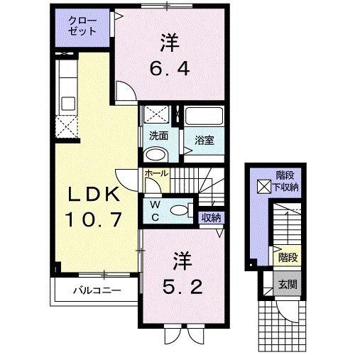 MJスクエア(2LDK/2階)の間取り写真