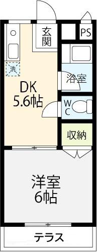 レ・スタ野方(1DK/1階)の間取り写真