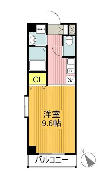 元八事壱風館(1K/2階)の間取り写真