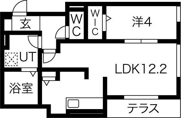 D-ROOM U-SEKIME(1LDK/1階)の間取り写真
