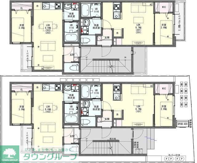 KEIAI RESIDENCE 北戸田II(1LDK/3階)の間取り写真