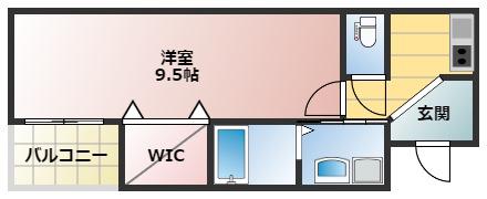 DAISYOU HEIGHTS(1K/2階)の間取り写真