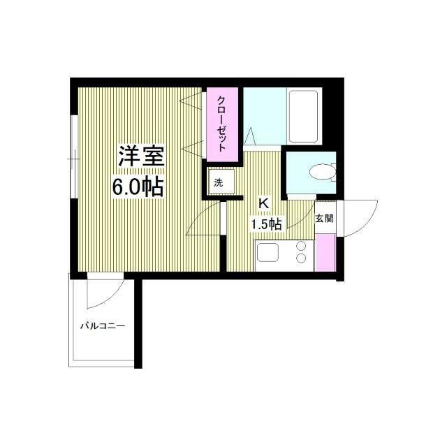 モンシャトー中野新井館(1K/1階)の間取り写真