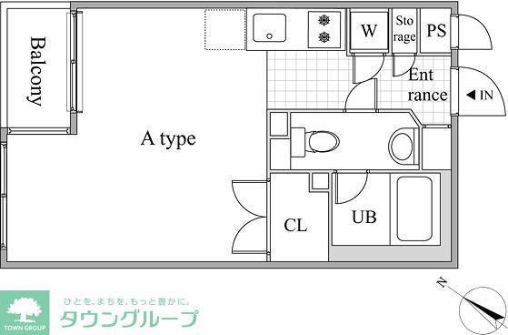 レジディア目黒II(ワンルーム/2階)の間取り写真