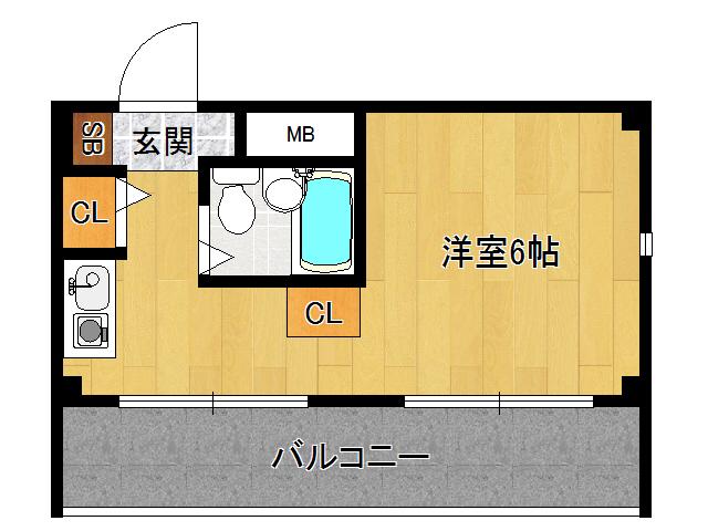 NEXTA桂(1K/3階)の間取り写真