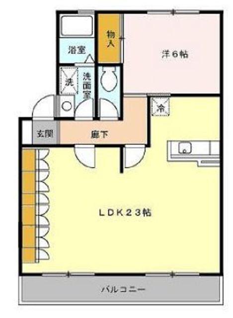 メゾン小柳(1LDK/2階)の間取り写真