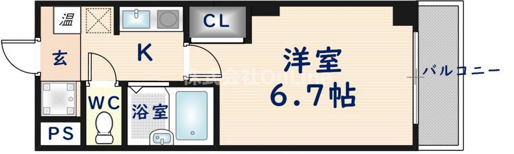 グランメール永和(1K/2階)の間取り写真