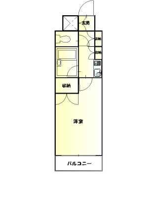 日興パレス長岡(1K/9階)の間取り写真