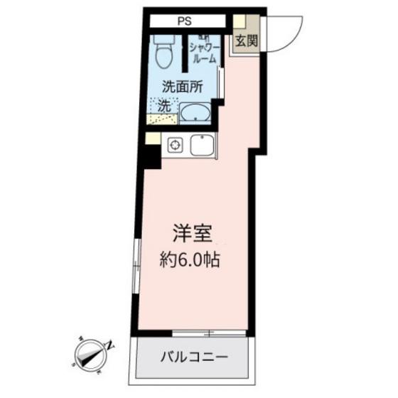 ライフプラス三篠(ワンルーム/2階)の間取り写真