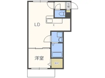 GIULIA196(1LDK/1階)の間取り写真