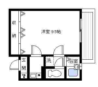 エスポワール中嶋(1K/4階)の間取り写真