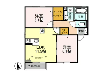 DOG WOOD(2LDK/2階)の間取り写真