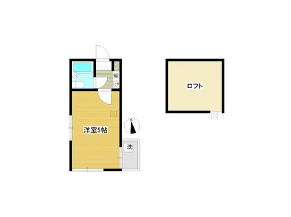 メゾンサニー(ワンルーム/2階)の間取り写真