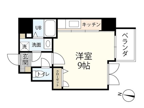 BOND BLDIV(ワンルーム/3階)の間取り写真