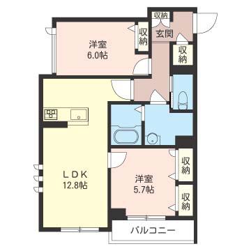 FAIRLADY IKEBUKURO(2LDK/3階)の間取り写真