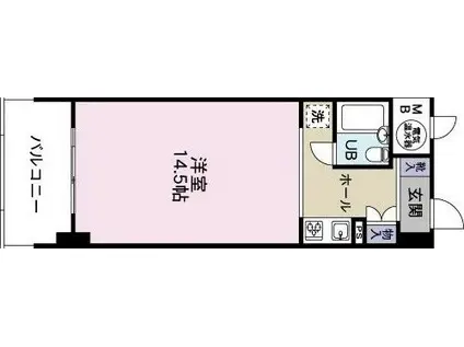 夏井ケ浜リゾートマンション(ワンルーム/1階)の間取り写真