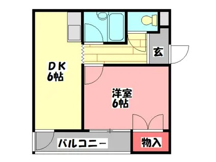 メゾンM&M(1DK/1階)の間取り写真